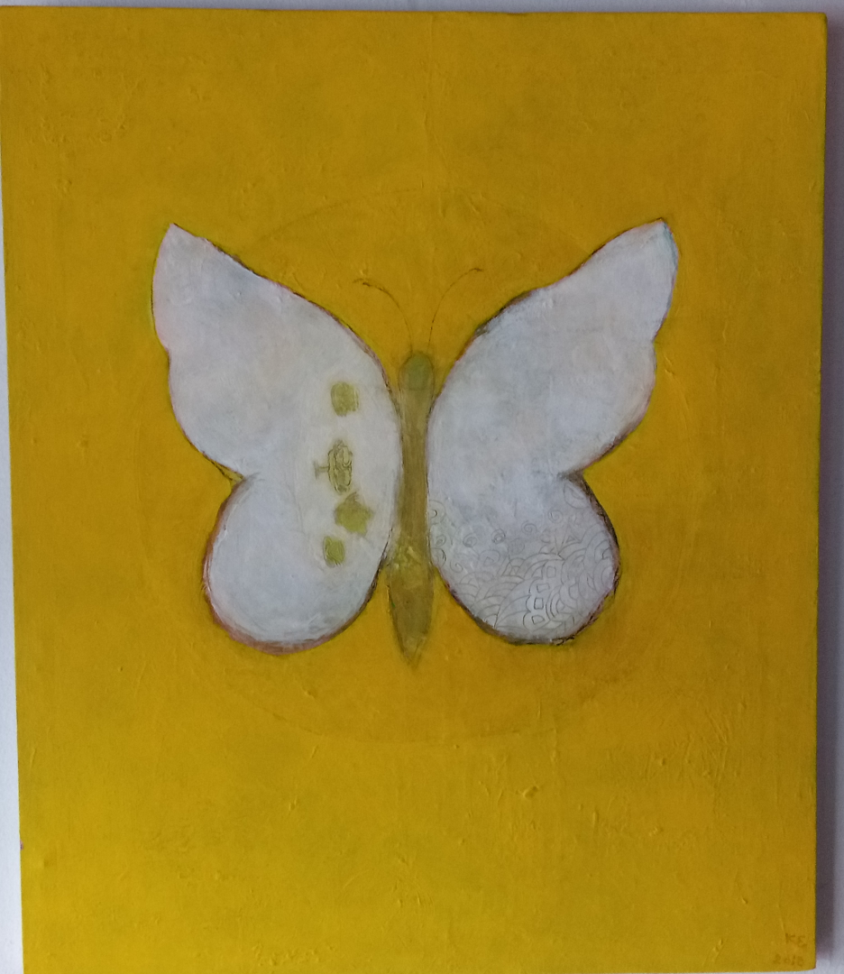 Jegharmaletdagengul 60x50ccm, værk af Kunstner 1